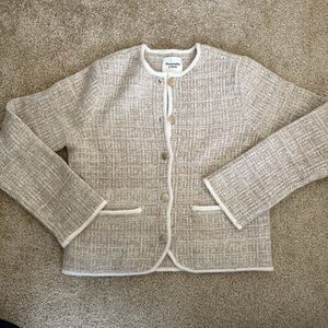 Abercrombie Women's Cream Cardigan Jacket